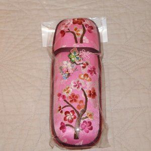 Korean Embroidered Hard Case for Glasses